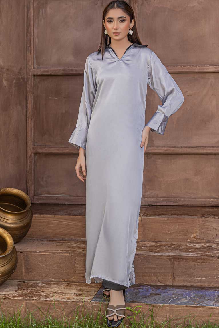 Factory Clearance: Silver Grace Silk Kurta