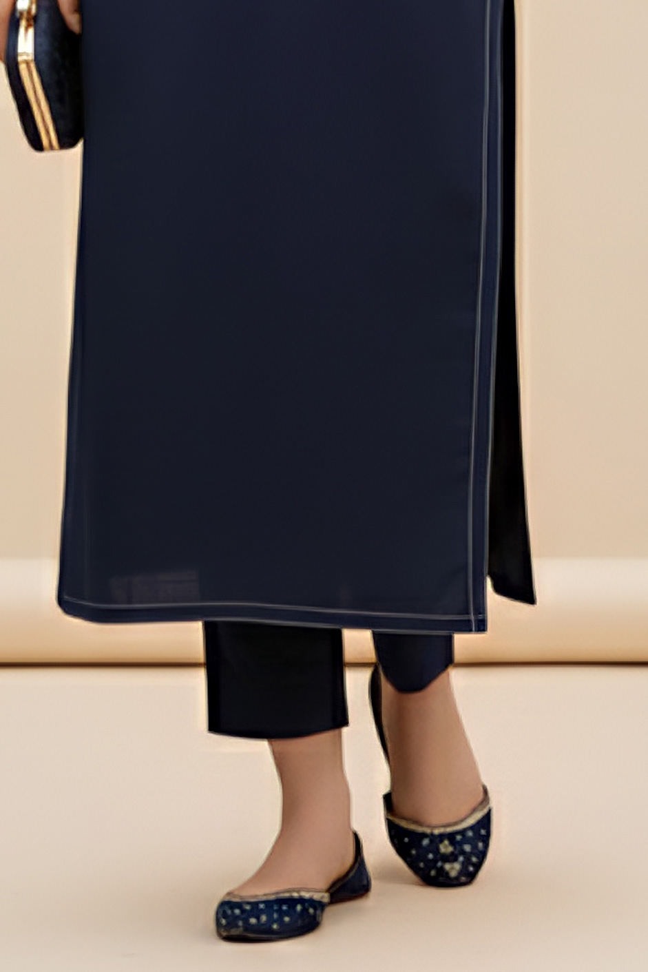 Navy Khaddar Trouser